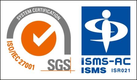 ISO/IEC 27001 (ISMS) 認証取得 - SGS / ISMS-AC 認定番号 ISR021